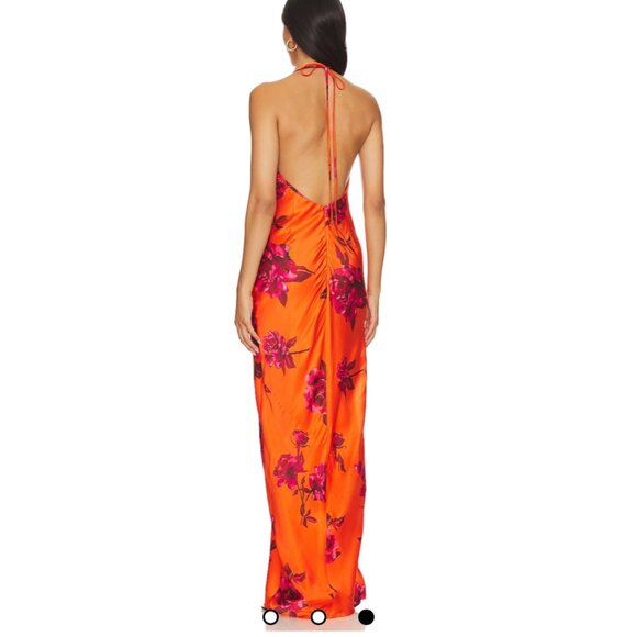 NBD Nicolette Gown in Orange Floral - Picture 2 of 5